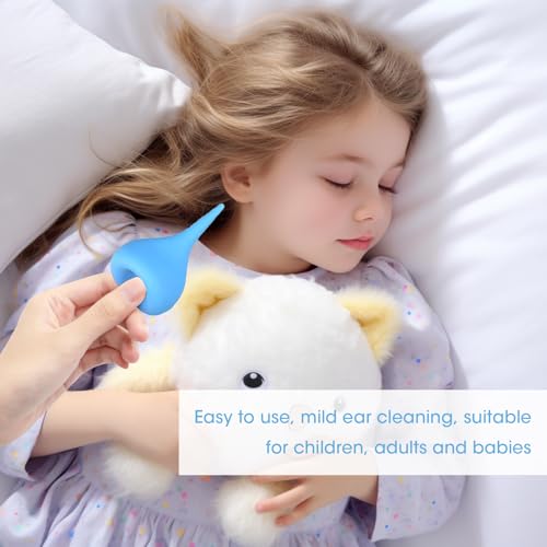 3 Pack Hand Bulb Ear Syringes,Ear Washing Rubber Squeeze Bulb for Babies Adults Pets (27ml,65ml,90ml)