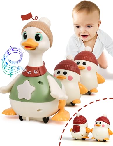 Image of Duck Toy,Baby Crawling Toys,Baby Tummy Time Toys,Duck Toys for Toddlers 1-3 ,Musical Toys for toddlers 1-3,Interactive Baby Toys for Infant Baby 6-12 12-18 months, Baby Birthday Gifts Presents