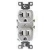 Cooper CR20W Spec Grade Duplex Recetacle, 20A, 125V, 5-20R, White, (10-Pack)