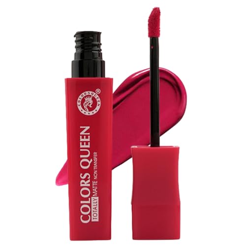 Image of Colors Queen Totally Matte Liquid Lipstick | Intense Color Payoff, Lightweight & Comfortable, One Swipe Application | Long Lasting, Non Transfer Liquid Lipstick for Women (02 - Pinky Spice, 7.5g)