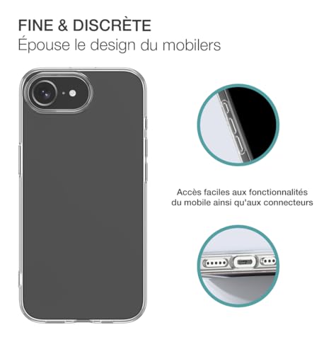 Pack 2 en 1 Coque iPhone 17e 16e Transparente Protège écran SmartFrame Bigben