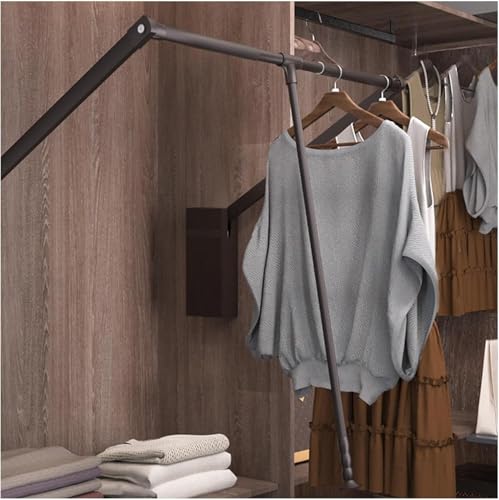 Monte-vêtements réglable haut de gamme marron pour armoire et grand placard