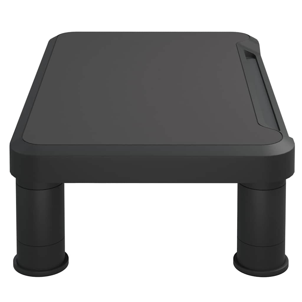 Supporto per monitor nero in HIPS 38 x 24 x 10,5 cm, regolabile in altezza su 3 livelli, con spazio per tastiera, gaming, home theater, soggiorno e ripiano salvaspazio