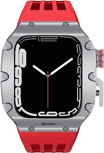 Bracelet de montre en caoutchouc et boîtier titane Apple Watch 8 pour le sport