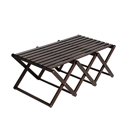 Étagère de Camping Pliante en Bois - Table Ajustable Double Usage de Pique-Nique et Jardin