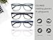 OLOMEE Large Reading Glasses Mens Oversized Wide Readers +1.25 Lightweight Square Magnifying Cheaters Glasses for Men W/Big Head 4 Pack