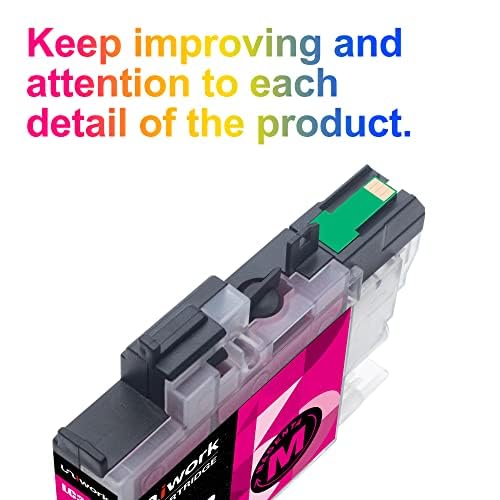 Uniwork Ink Cartridge Replacement for Brother LC3213 LC3211 Compatible with MFC-J497DW J890DW J895DW Compatible with DCP-J572dw J772DW J774DW (Black Cyan Magenta Yellow, 4-Pack)