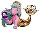 GALUPY MERMAID 3er Pack - Einhorn Spielzeug mit Meerjungfrauenflosse , 3x Einhorn Figuren mit Swarovski Kristall , 18 verschiedene Einhorn Figuren zum Sammeln