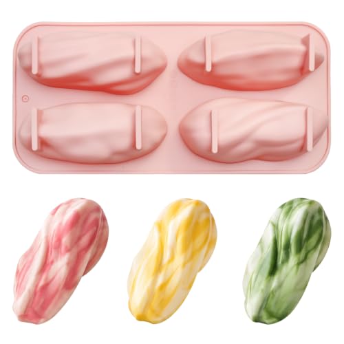 Pistachio Silicone Chocolate Mold for Mousse, Dessert, 4-Cavity
