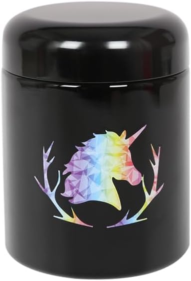 Green Nexus Tarro de almacenamiento hermético de vidrio negro de 8.5 fl oz  8.4 onzas con protección UV, a prueba de olores, para té y café