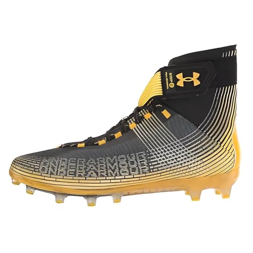 Under Armour UA Team Highlight MC Men's Football Cleats, Black/Gold, 16 M US