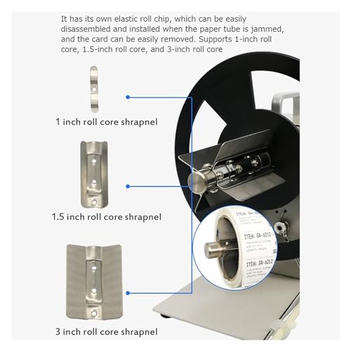 ILOPM Coil Winding Machine Label Rewinder Automatic Label Rewinding Machine, 95mm Tag Rewinder for Barcode Printer Barcode Label Two-Way Rewinder High Precision Winding Rotating - Thumbnail 5
