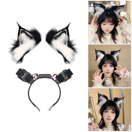 Diadema de lobo animada recargable para cosplay de Halloween 2
