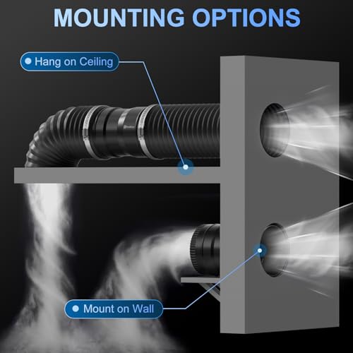 Hon&Guan 4 Inch Inline Booster Duct Fan with Speed Controller - 130 CFM Airflow with 6W Ultra-Low Power and Low Noise