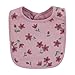 Hudson Baby Infant Girl Cotton Bibs, Plum Wildflower, One Size