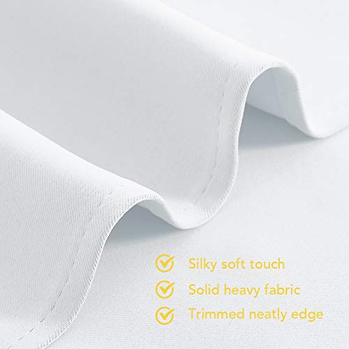 Nicetown White Curtains For Living Room, Set Of 2, W34 X L60, Thermal Insulated Window Treatment 50% Light Blocking Solid Grommet Top For Bedroom/Girl's Room #TOP4