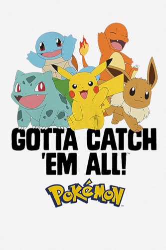 PokéMon Kids - Gotta Catch 'Em All Unisex T-Shirt Bianco 152 100% Cotone - 3
