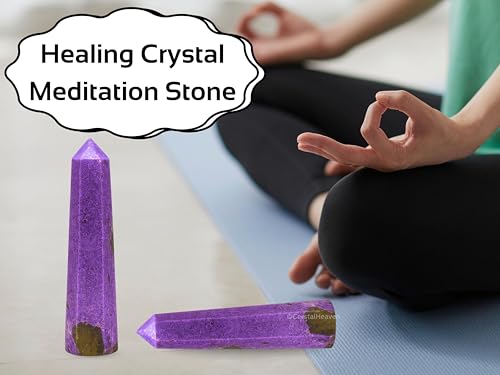 Image of Crystal Heaven Stichtite Crystal Tower Obelisk Point For Chakra, Healing And Balancing - Aaa Grade Original Certified Gemstone Agate For Reiki Meditation Yoga Spiritual (2-3 Inches)