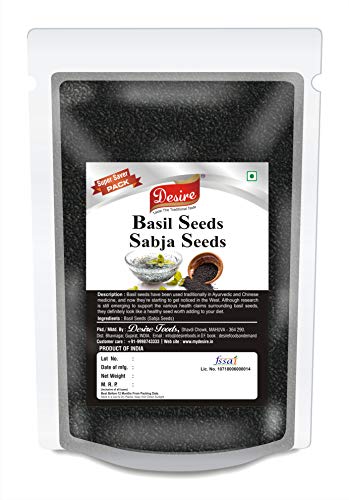 Image of Desire Basil Seeds 1.5 Kg |Tukmaria Seeds | Sabja Seeds | Seeds for Eating.