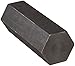 United Scientific WHX1000 Steel Non-Rolling Hexagonal Mass, Metric Size, Black Oxidized Finish, 1000g Weight