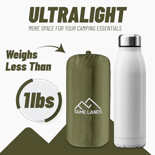 Tame Lands SIeeping Pod for Camping UItraIight Backpacking, SIeeping Mat for Hiking, TraveIing & Outdoor Activities 17 OZ OIive Green
