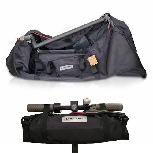 Topactive Sac de transport pour trottinette électrique, sac pour trottinette électrique Xiaomi, sac à dos de trottinette, sac pour trottinette électrique avec poignées protégées pour une prise en main