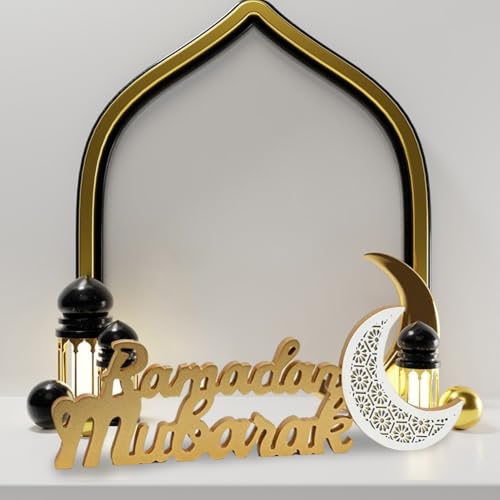Ornement De Bureau avec Lettres du Ramadan Sanfly Décoration Table Eid