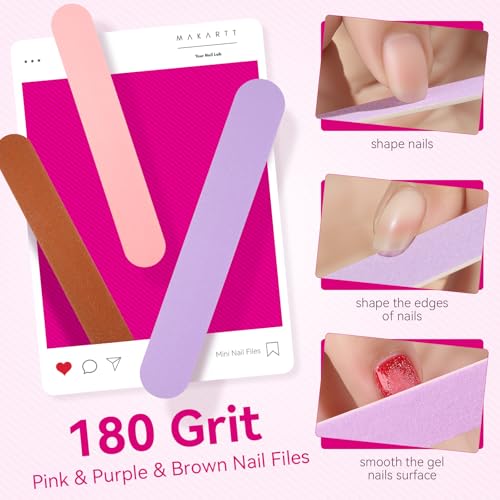 Mini limes à ongles double face grain 100/180 lot de 100 pièces multicolores