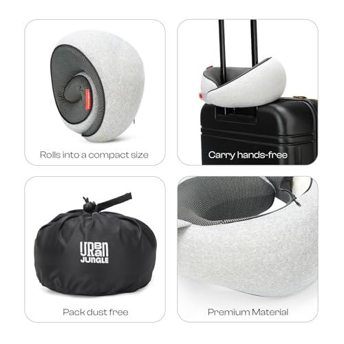 Image of Urban Jungle Neck Pillow Pure Memory Foam Neck Pillow, Machine Washable, Comfortable & Breathable Cover, Airplane Travel Kit for Travelling