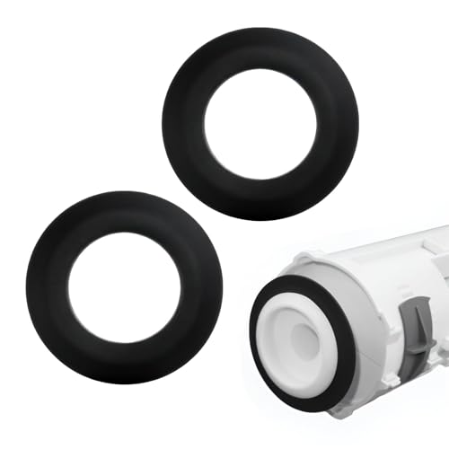 2PCS Joint Chasse d'Eau WC Compatible avec Siamp Optima 49 50, 72 mm x 45 mm Joints Valve Chasse-d'eau Rechange en silicone 34490507 (Noir)