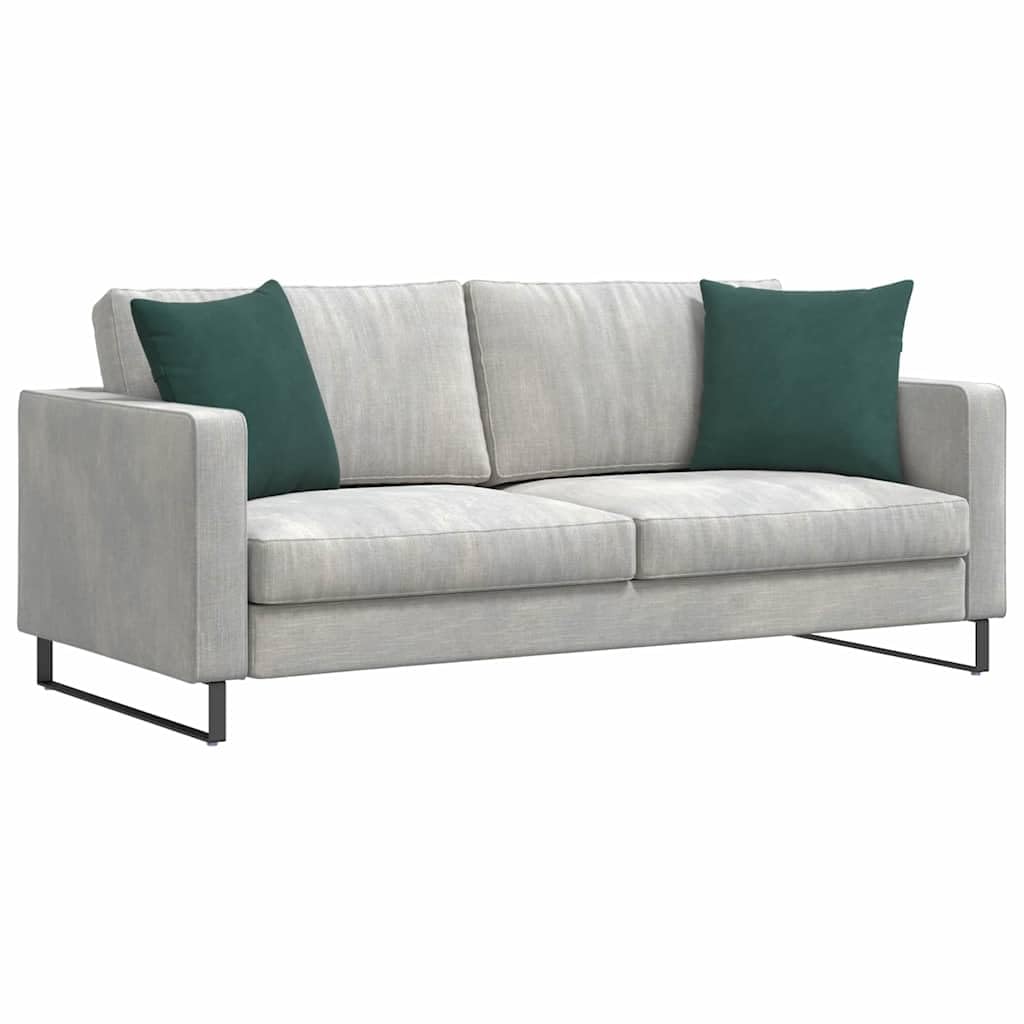 2er Set Sofakissen Dunkelgrün 45x45 cm aus Cordstoff