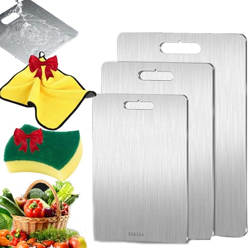 Yamato Cutting Board,Yamato Pure Titanium Cutting Board For Kitchen,100% Pure Titanium Cutting Board, Cutting Board Titanium (S (12 x 9 in))