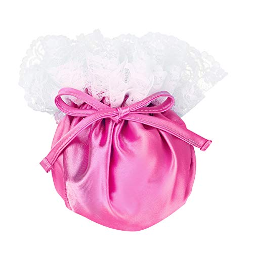 Hedmy Men's Sissy Pee Wee Chastity Cover Silky Satin Lace Drawstring Pouch C-String Briefs Underwear2