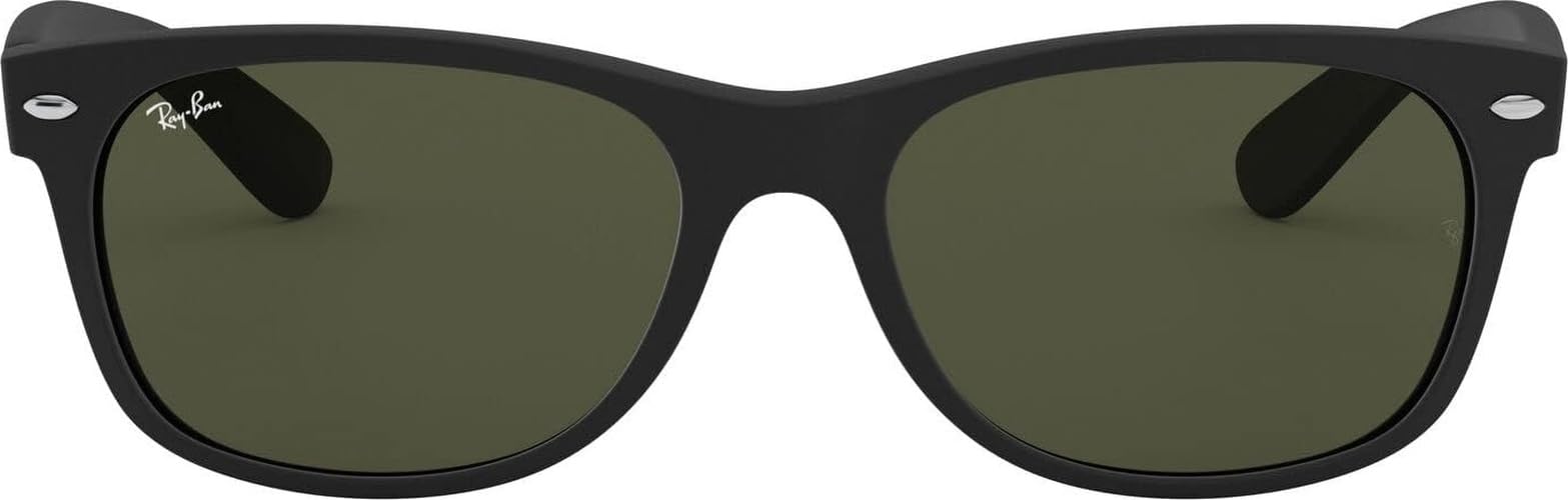 Ray-Ban Black Rectangle Rubber Green New Wayfarer 2132 Sunglasses