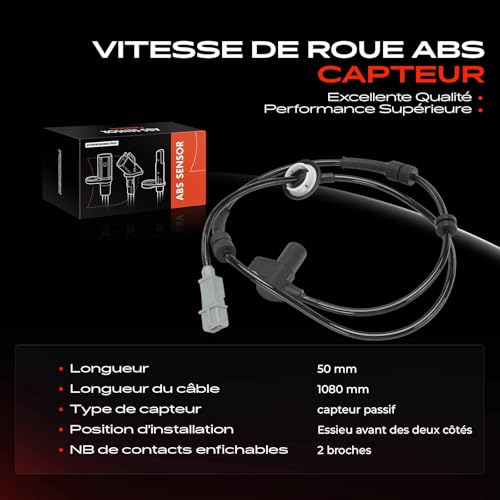 Capteur ABS 2-Pôles pour restaurer le freinage de votre 406 Break