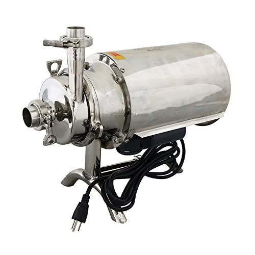 Lgxenzhuo 304 Stainless Steel Food Grade Centrifugal Pump Food Sanitary Pump Sanitary Beverage Pump Liquid Transfer Machine 0.75Kw 3T/H 110V #TOP4