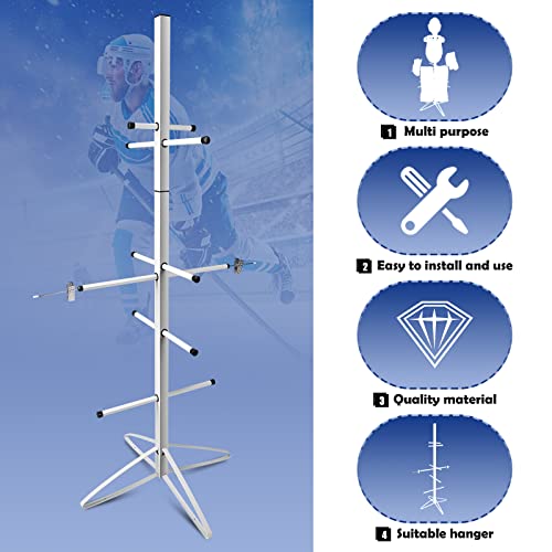 Hockey Equipment Dryer Rack Metal Hockey Equipment Gear Hockey Equipment Dryer Gear Holder Sports Tree Dryer Stand Deluxe Model Gear Drying Rack for Boys Hockey Football Lacrosse 55 x 21 Inch - Image 4