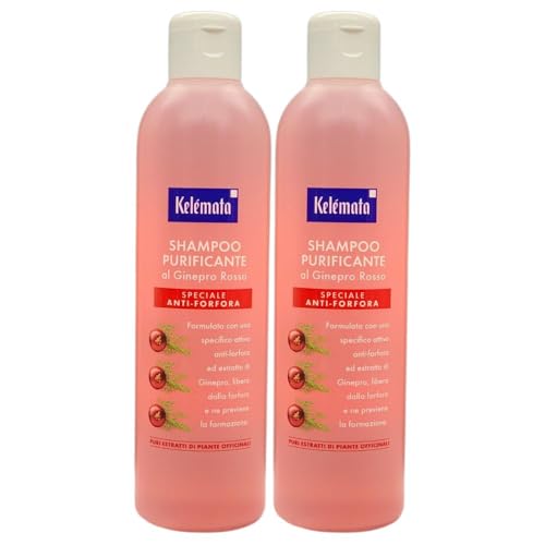 Shampoo Purificante al Ginepro Rosso, 250 ml, Speciale Anti-Forfora, Modera la Secrezione Sebacea e la Desquamazione, Purifica il Cuoio Capelluto (2 Unità)