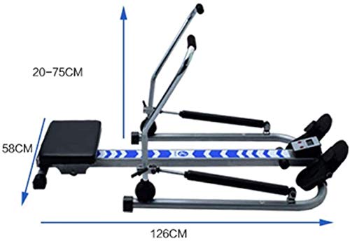 Image of Rowing Machine Indoor Rower Hydraulic Rower Trainer Adjustable Resistance HD Data Display Maximum Load 140kg for Home Fitness Exercise