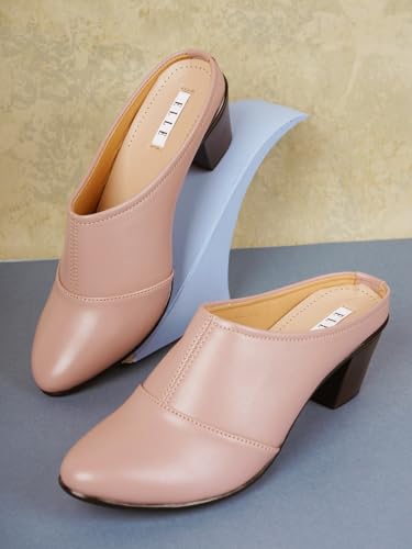 Image of ELLE Women's Slip-On Block Heel Mules