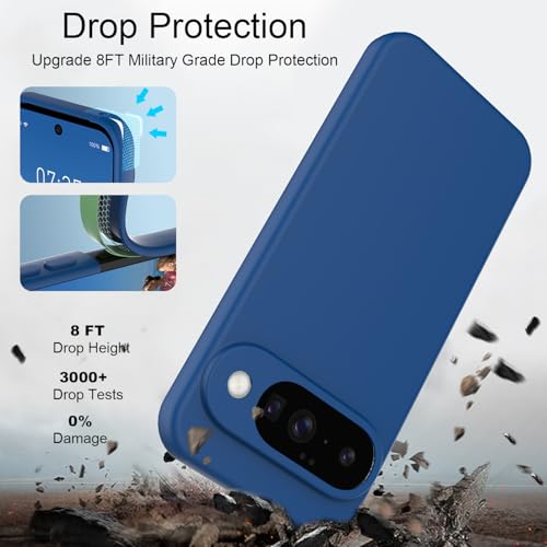 Taneny Silicone Case for Google Pixel 10, Durable and Stylish Drop Tested Soft Silicone Gel Rubber Slim Fit Shockproof Protection Phone Cover for Pixel 10, Blue - image 8