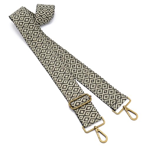 Image of ZOOEASS Bronze Buckles Purse Strap, 2 inch Wide Crossbody Handbag Strap Adjustable Replacement Shoulder Strap Vintage Embroidery