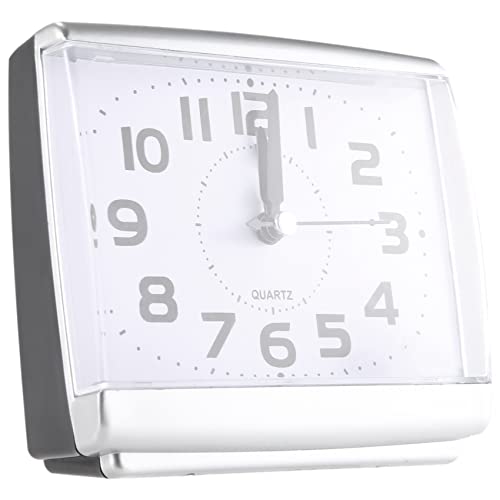 Cpolebev Dormitorio Escritorio Cama Relojes para Despertar Dormitorio Al Lado de Estudiante PláStico Barrido Silencioso Reloj de Mesa PequeñO Reloj Despertador-