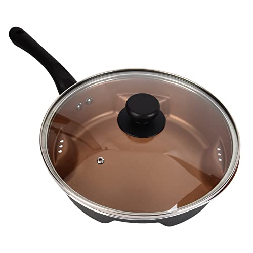 Poêle en aluminium durable et multifonctionnelle avec couvercle - 4