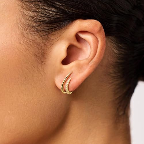 Gold Earrings for Women Trendy 14K Gold Plated Stud Earrings Dainty Minimalist Simple Hypoallergenic Earrings Jewelry Gift for Her4