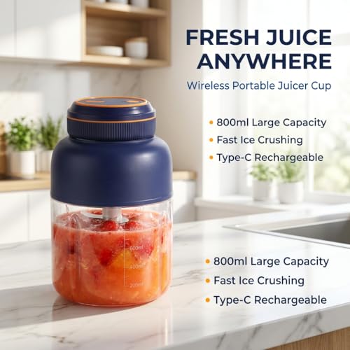 Vaso exprimidor portátil de gran capacidad para batidos de proteínas en viajes 6