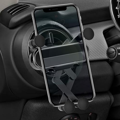TAUYANG Car Cell Phone Holder Mount Compatible with Mini Cooper Countryman Paceman Clubman Hardtop JCW S R52 R53 R56 R55 R60 F56 F55 F60 R58 F57 Circular Air Vent Accessories