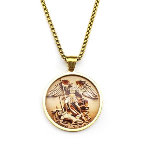 Collier Saint-Michel archange, le bijou cadenas doré solide qui ne noircit pas la peau