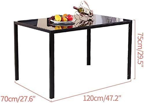 Miniatura 2 de RVEE Juego de 3 piezas de mesa de comedor gris con sillas de piel sintética blanca para 2 personas mesa de cocina pequeña de vidrio templado