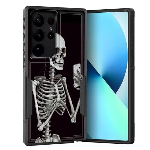 Coque Galaxy S24 Ultra robuste et protectrice avec motif tête de mort